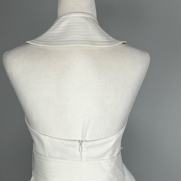 Cameo Wrap It Up Womens Halter Mini Dress Ivory Belted Faux Wrap size Small - Picture 9 of 16